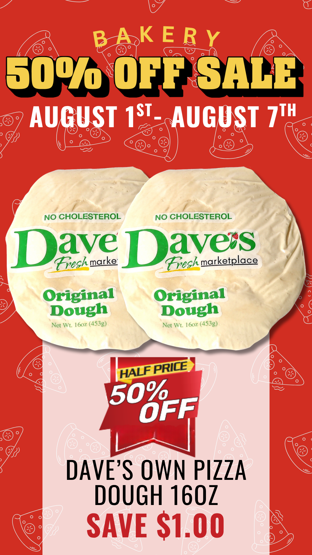 Bakery 50% off 
